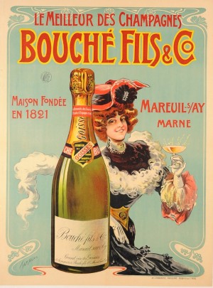 Bouche Original Vintage French Alcohol Advertising Poster